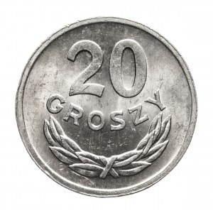 Polska, PRL (1944-1989), 20 groszy 1973, bez znaku mennicy.