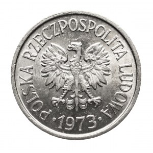 Polen, Volksrepublik Polen (1944-1989), 20 Groszy 1973, ohne Münzzeichen.