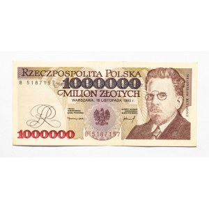 Rzeczpospolita Polska, 1000000 ZŁOTYCH 16.11.1993, seria B.