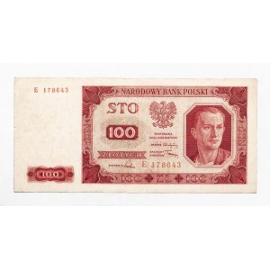 Polen, PRL (1944 - 1989), 100 ZŁOTYCH 1.07.1948, Serie E.