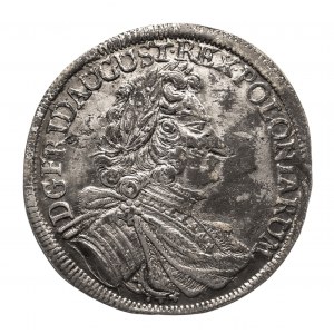 Poľsko, August II Silný, 2/3 toliarov (guldenov) 1705 I.L.H. - dobový falzifikát