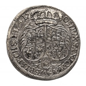 Polska, August II Mocny, 2/3 talara (gulden) 1705 I.L.H. - fałszerstwo z epoki