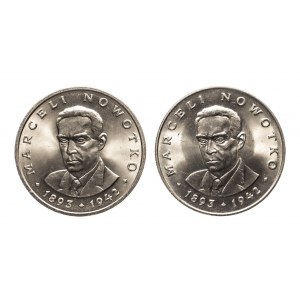 Poľsko, PRL (1944-1989), 20 zlotých 1976, Nowotko - s mincovnou a bez nej