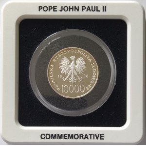 Polen, Volksrepublik Polen (1944-1989), 10000 Zloty 1988, Jan Paweł II - 10. Jahrestag des Pontifikats, Warschau