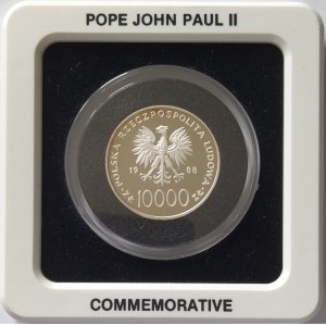 Poland, People's Republic of Poland (1944-1989), 10000 gold 1988, John Paul II - 10th Anniversary of the Pontificate, Warsaw