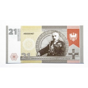 Polen, Pleszew, 21 Pleszewer Kronen. Großpolnischer Aufstand, 2021 - Anmerkung des Sammlers