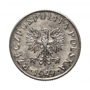 Poľsko, Poľská ľudová republika (1944-1989), 1 grosz 1949 - vzorka niklu.