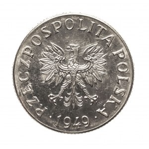 Polen, PRL (1944-1989), 2 Pfennige 1949 - Nickelprobe.
