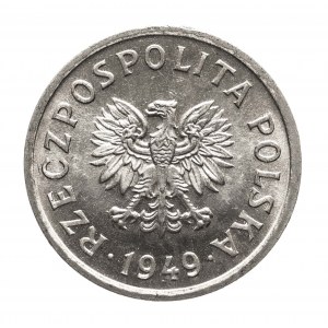 Polska, PRL (1944-1989), 10 groszy 1949, aluminium.