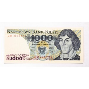 Poland, PRL (1944 - 1989), 1000 ZŁOTYCH 1.06.1982, GW series.