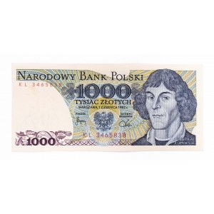 Poľsko, PRL (1944 - 1989), 1000 ZŁOTYCH 1.06.1982, séria KL.