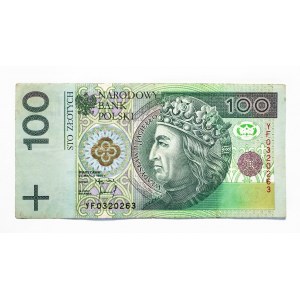 Poľská republika, 100 ZŁOTYCH 25.03.1994, séria YF. Náhradná séria.