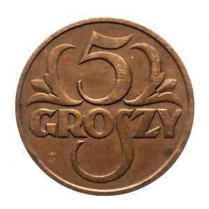 Poľsko, Druhá republika (1918-1939), 5 groszy 1931, Varšava.