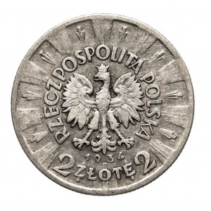 Poland, Second Republic (1918-1939), 2 zloty Pilsudski 1934, Warsaw.