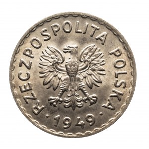 Poľsko, Poľská ľudová republika (1944-1989), 1 zlotý 1949 meď-nikel