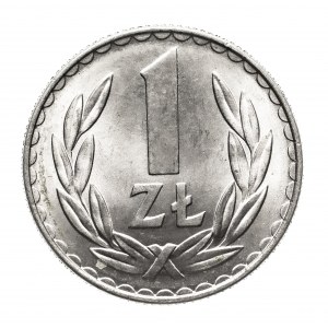 Polska, PRL (1944-1989), 1 złoty 1975, bez znaku mennicy.