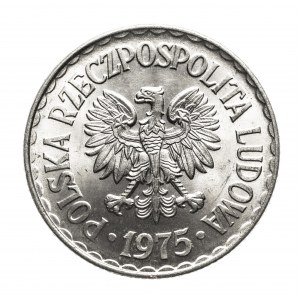 Polen, PRL (1944-1989), 1 Zloty 1975, ohne Münzzeichen.