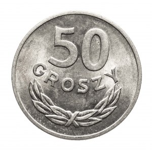 Polska, PRL (1945-1989), 50 groszy 1949, aluminium.