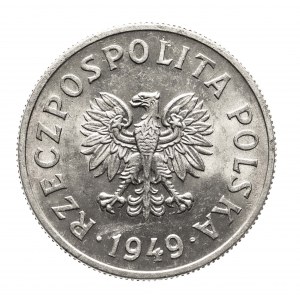 Polska, PRL (1945-1989), 50 groszy 1949, aluminium.