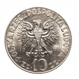 Poľsko, PRL (1944-1989), 10 zlotých 1968 Copernicus, Varšava