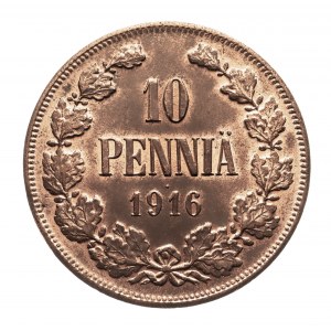 Finlandia, Mikołaj II (1894-1916), 10 pennia 1916, Helsinki