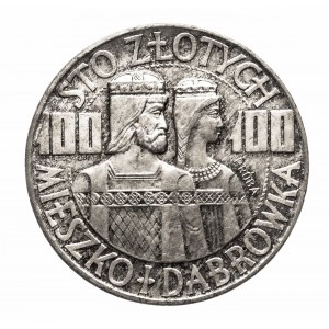 Polska, PRL (1944-1989), 100 złotych 1966, Mieszko i Dąbrówka - półpostacie, próba, Warszawa