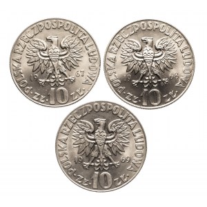 Poľsko, Poľská ľudová republika (1944-1989), sada 10 zlatých Mikuláša Koperníka 1967-1969