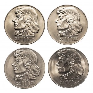 Polen, Volksrepublik Polen (1944-1989), Satz von 10 Gold Kościuszko 1969-1972