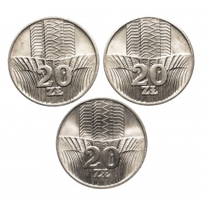 Polska, PRL (1944-1989), 20 złoty Wieżowiec - zestaw wszystkich roczników
