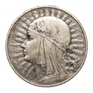 Polen, Zweite Republik (1918-1939), 10 Zloty 1932, Kopf einer Frau, London
