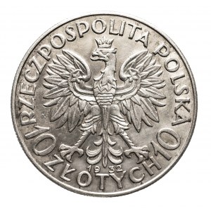 Polska, II Rzeczpospolita (1918-1939), 10 złotych 1932, Głowa Kobiety, Londyn