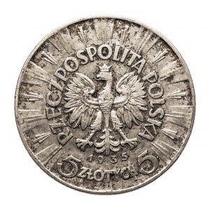Polen, Zweite Republik (1918-1939), 5 Zloty 1935 Piłsudski, Warschau
