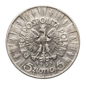 Poľsko, Druhá republika (1918-1939), 5 zlotých 1935 Piłsudski, Varšava