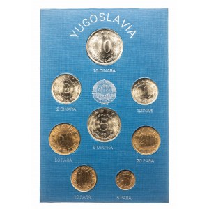 Jugosławia, rocznikowy zestaw menniczy monet obiegowych 1980.