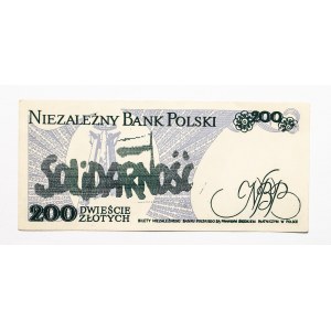 SOLIDARNOŚĆ, 200 zł 31.01.1986 Warszawa, Zbigniew Bujak.