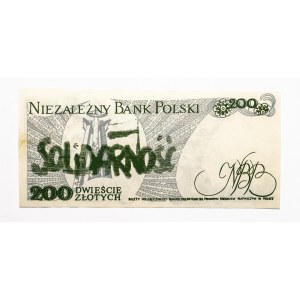 SOLIDARNOŚĆ, 200 zł 31.01.1986 Warszawa, Zbigniew Bujak.
