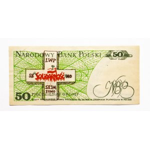 SOLIDARITY, 50 groszy 13.05.1982 Warschau, Reihe GR, Jaruzelski.