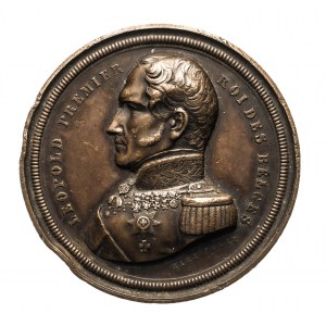 Belgia, Leopold I (1831-1865), medal z okazji 25 rocznicy rządów Leopolda 1856.
