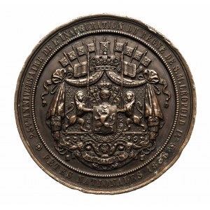 Belgia, Leopold I (1831-1865), medal z okazji 25 rocznicy rządów Leopolda 1856.