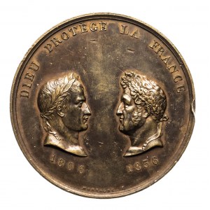 Francja, Ludwik Filip (1830-1848), medal z okazji wybudowania Łuku Triumfalnego, 1836.