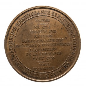 Francja, Ludwik XV, medal z serii Galeria Numizmatyki Królów Francji.
