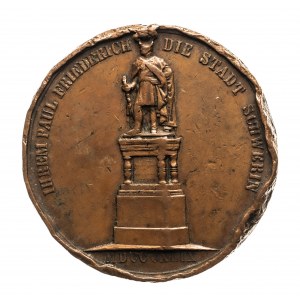 Niemcy, Mecklenburg - Schwerin, medal przedstawiający Pomnik Paula Friedricha Schwerinie 1849.