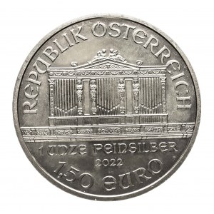 Österreich, 1,5 2022 €, eine Unze reines Silber.