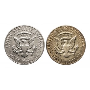 Stany Zjednoczone Ameryki (USA), zestaw 2 monet pół dolarowych, Kennedy.
