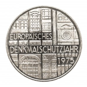 Deutschland, 5 Mark 1975 F, Jahr des Denkmalschutzes, Stuttgart.