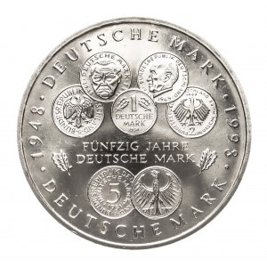 Deutschland, 10 Mark 1998 F, 50 Jahre Deutsche Mark, Stuttgart.