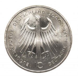 Německo, 10 značek 2000 G, Charlemagne, Karlsruhe.