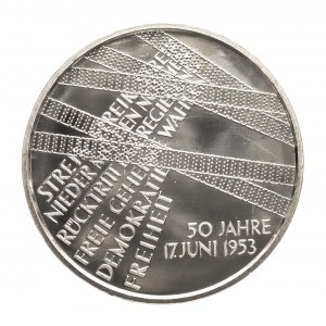 Niemcy, 10 euro 2003 A, 50 lat, 17 lipca 1953, Berlin.
