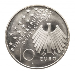 Nemecko, 10 euro 2003 A, 50 rokov, 17. júla 1953, Berlín.