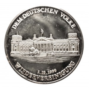 Nemecko, medaila, 3.10.1990 Zjednotenie Nemecka, rýdze striebro.